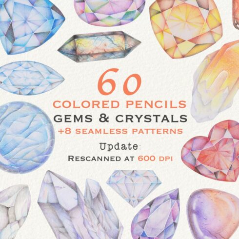 Healing crystals & stones set cover image.
