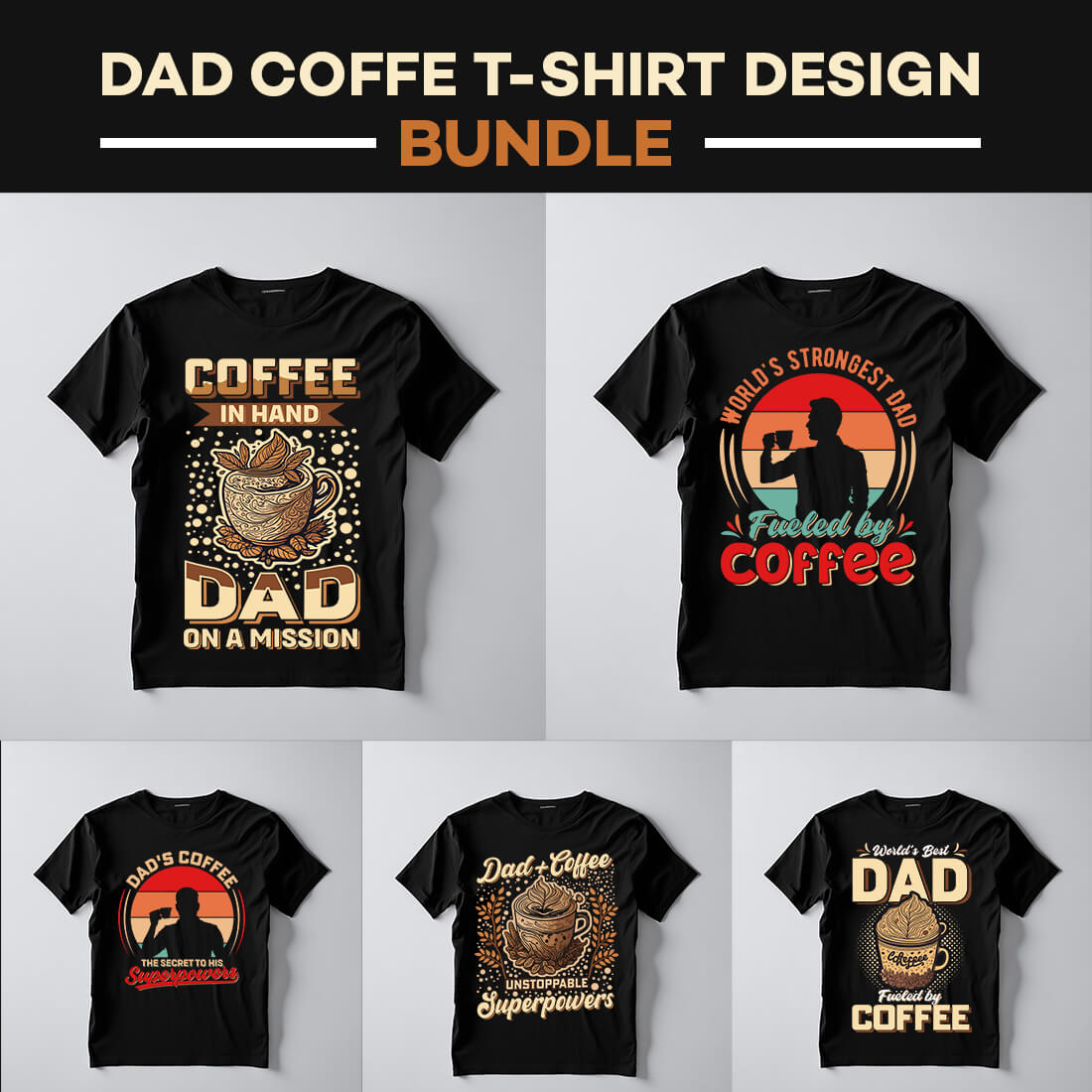 vector coffee with Dad tshirt design,Father's Day vintage typography and lettering art, retro slogan preview image.