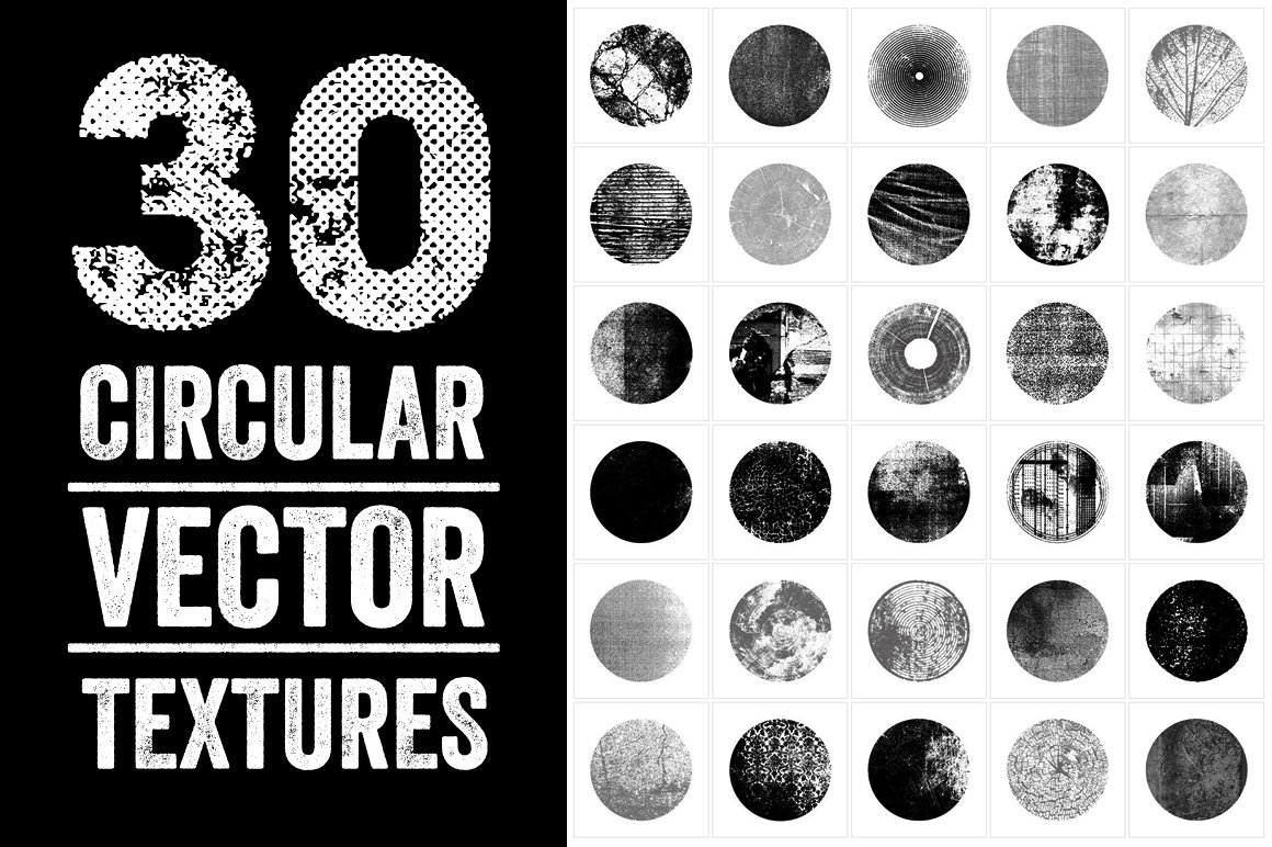 30 Circular Vector Textures cover image.