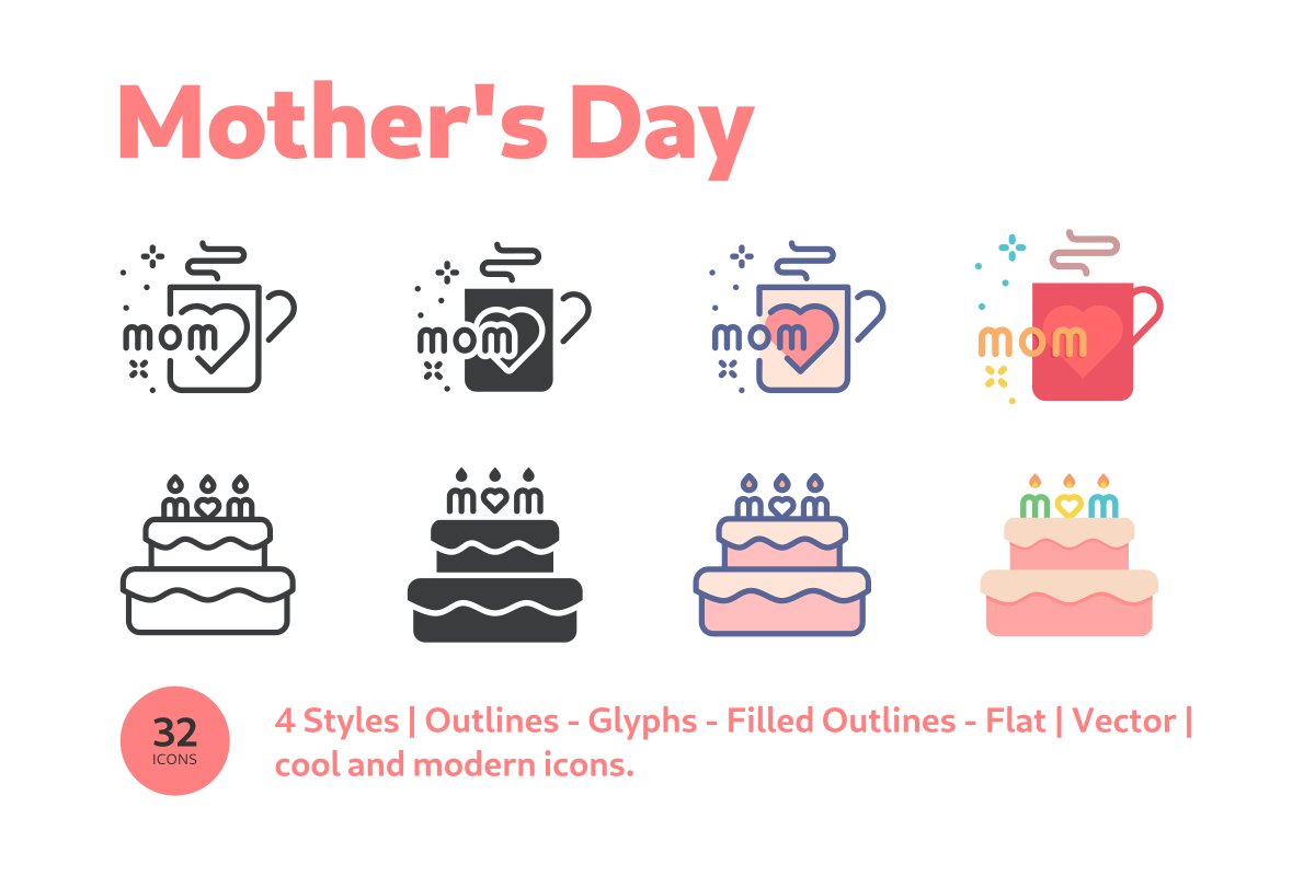 Mother's Day Icons cover image.