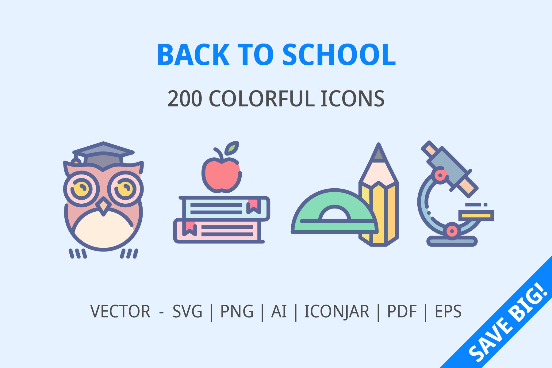 Back to School Cliparts cover image.