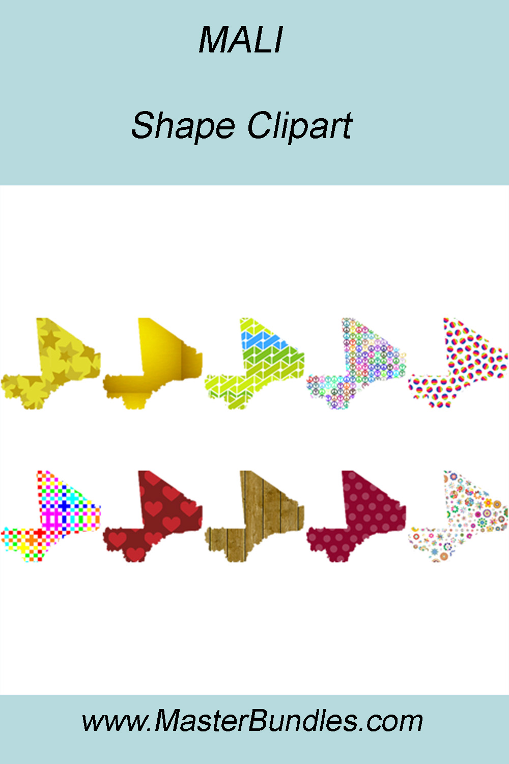 MALI SHAPE CLIPART ICONS pinterest preview image.