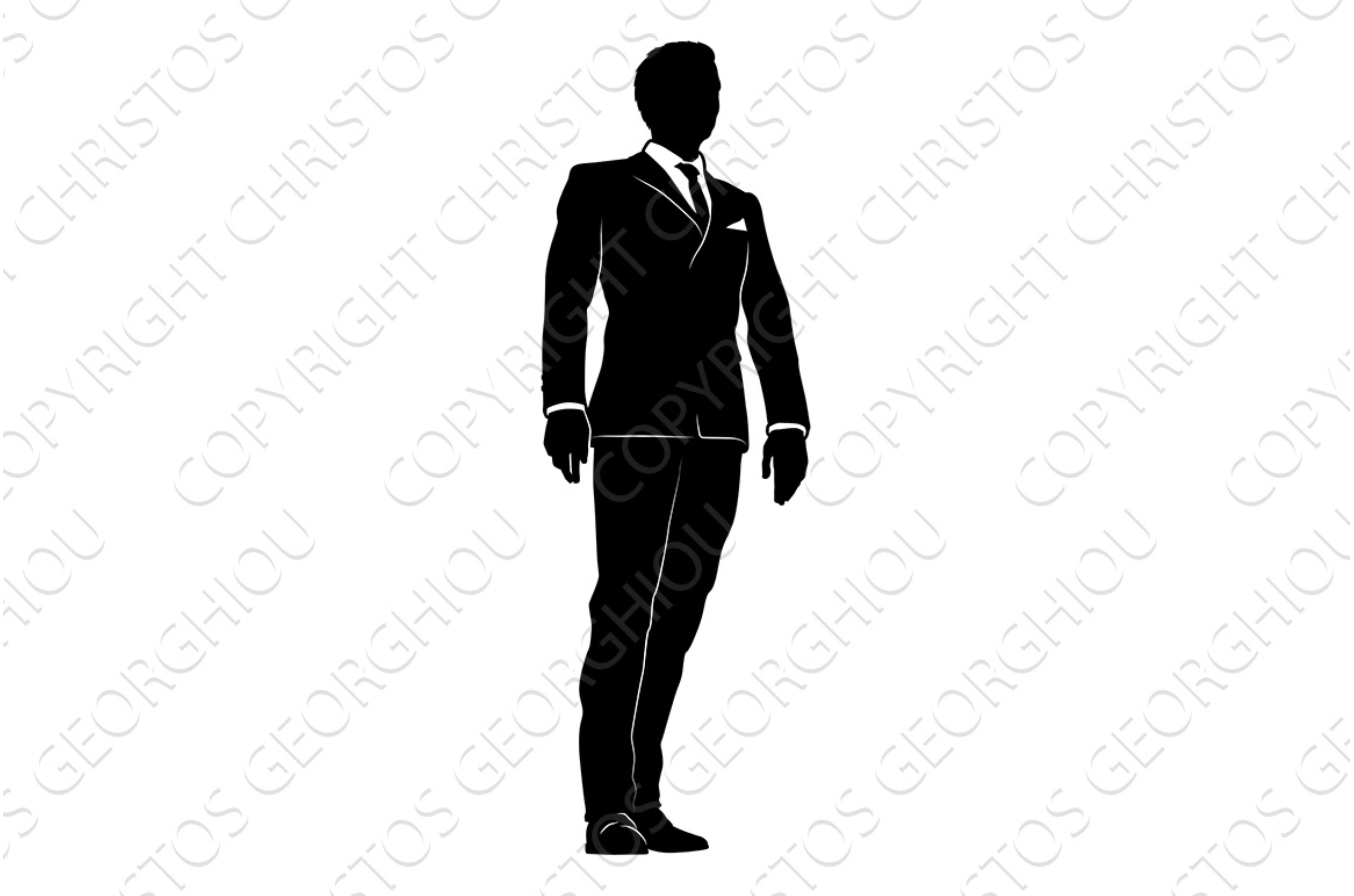Business Man In Suit Silhouette cover image.