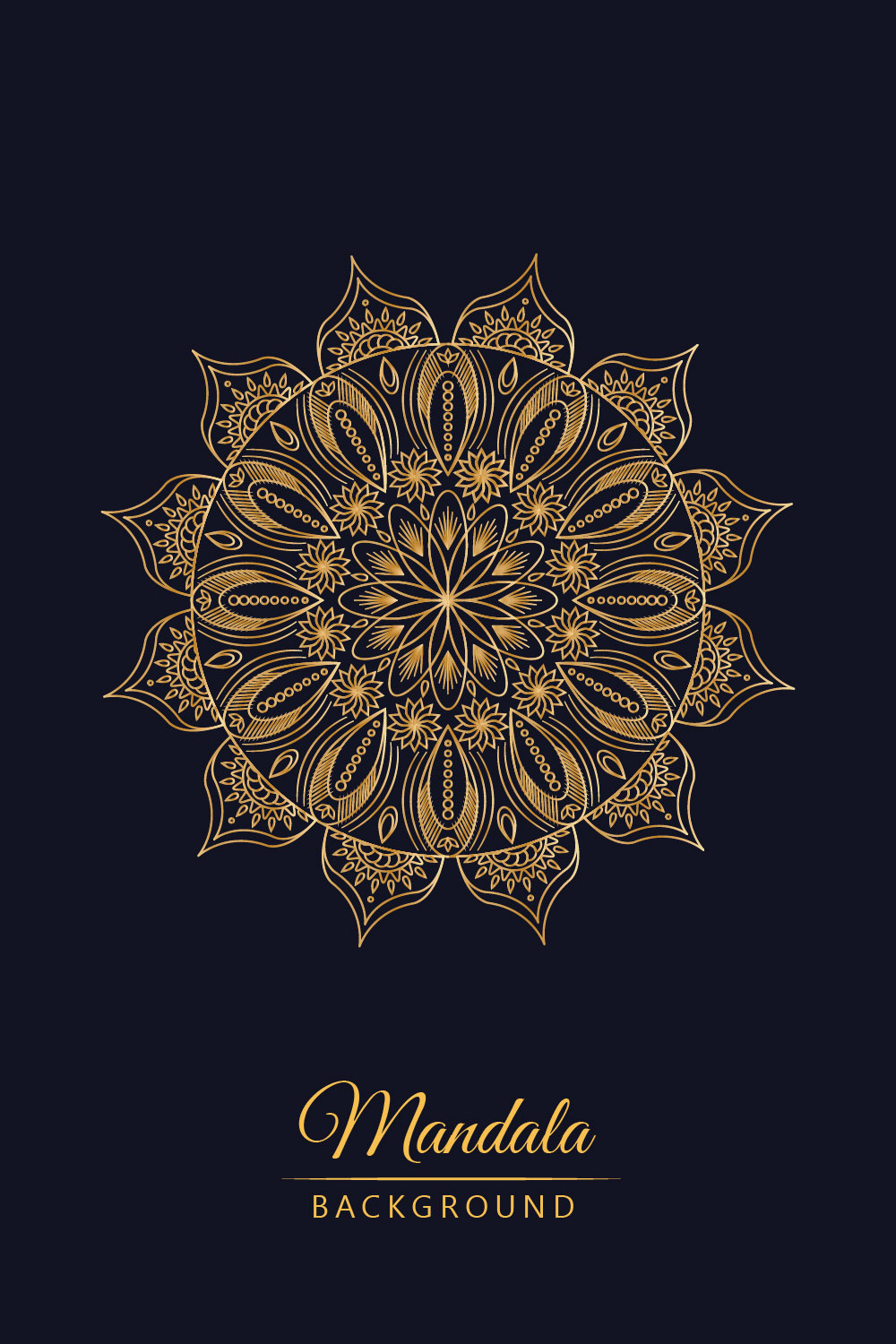 Mandala Design Template SVG, Ai, EPS, PDF, DXF, JPG, PNG File pinterest preview image.