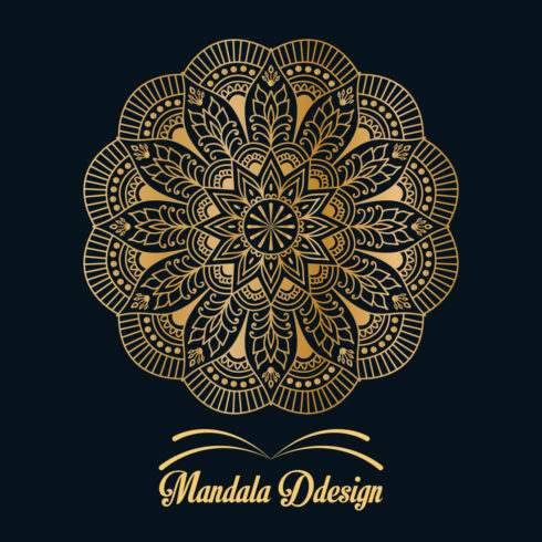 Mandala Simple Art Design Template SVG, Ai, EPS, PDF, DXF, JPG, PNG File cover image.