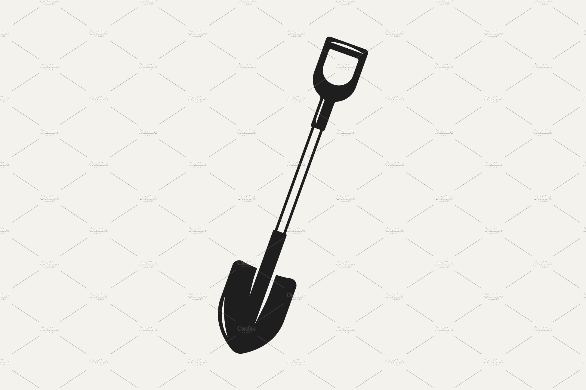 isolated vintage shovel icon vector cover image.