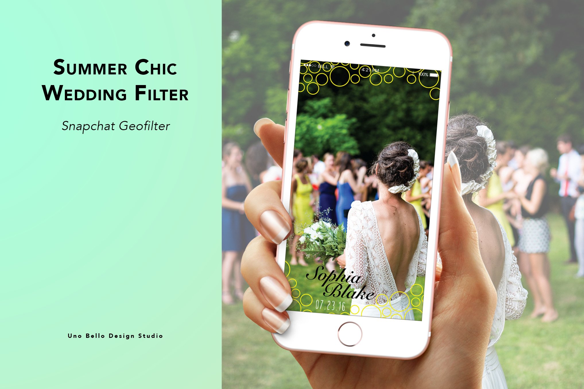 Summer Chic Wedding Geofilter cover image.