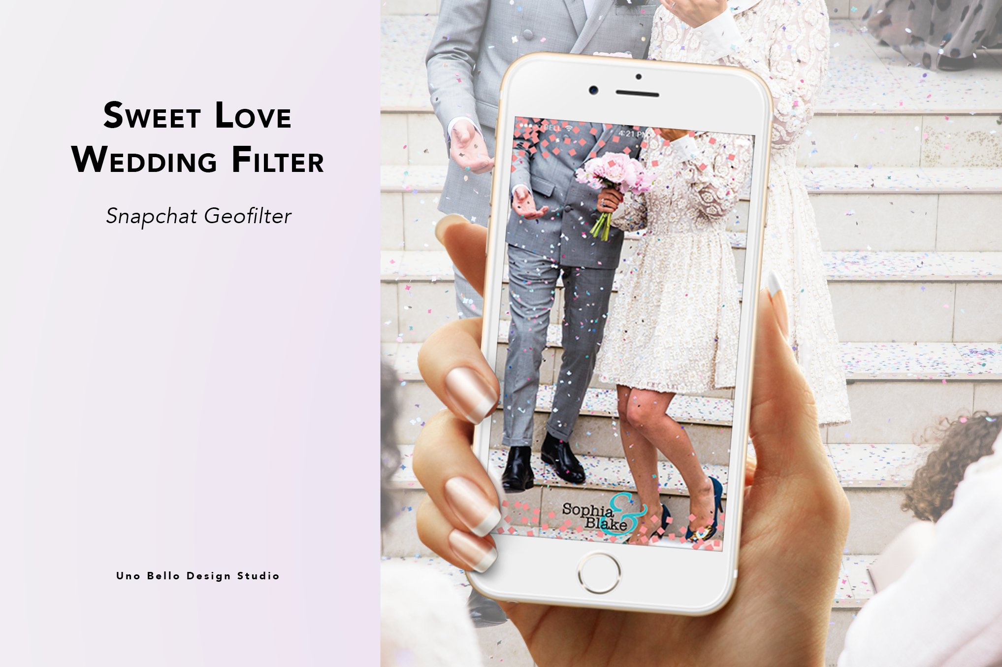 Sweet Love Wedding Geofilter cover image.
