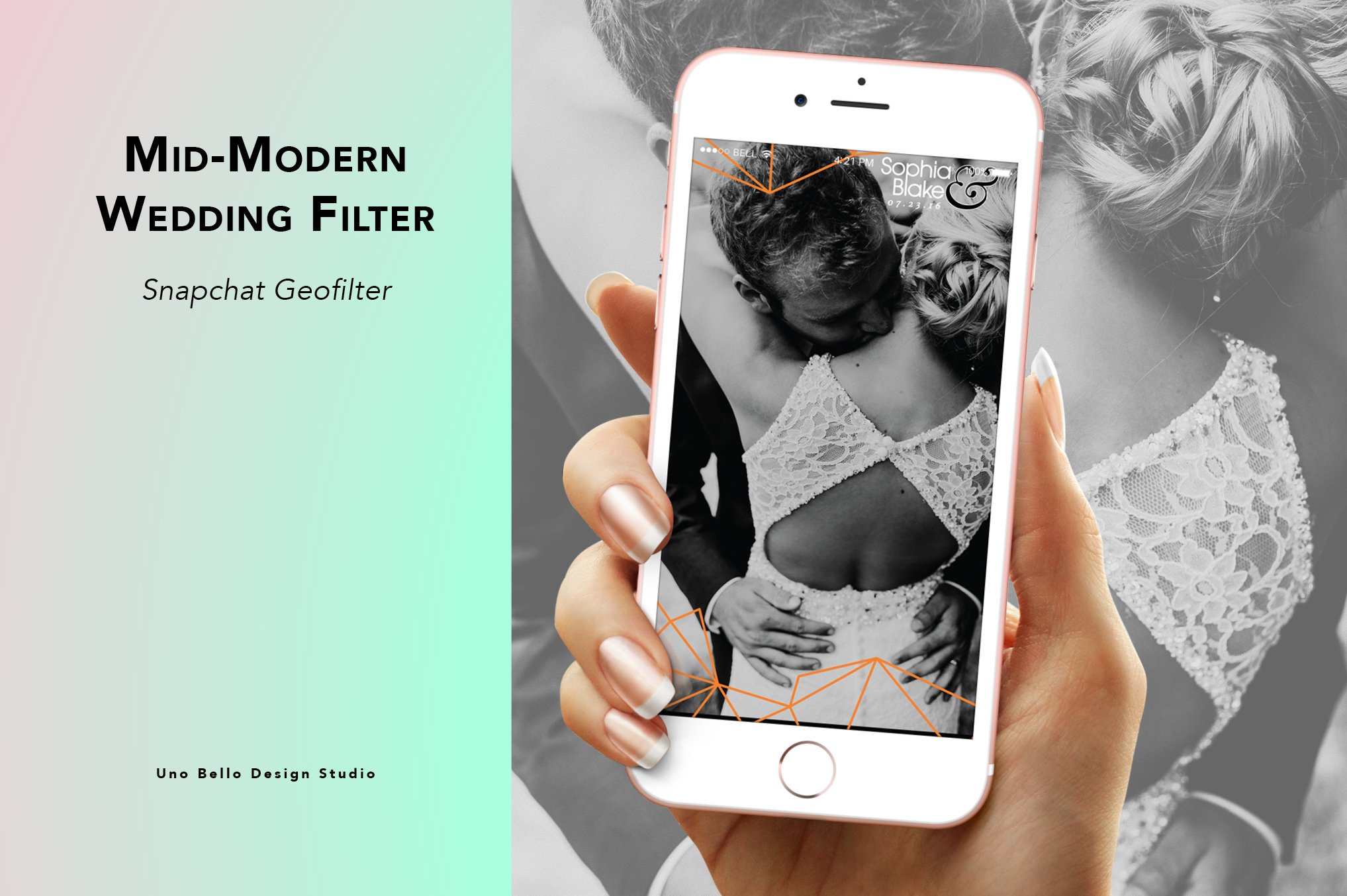 Mid-Modern Wedding Geofilter cover image.