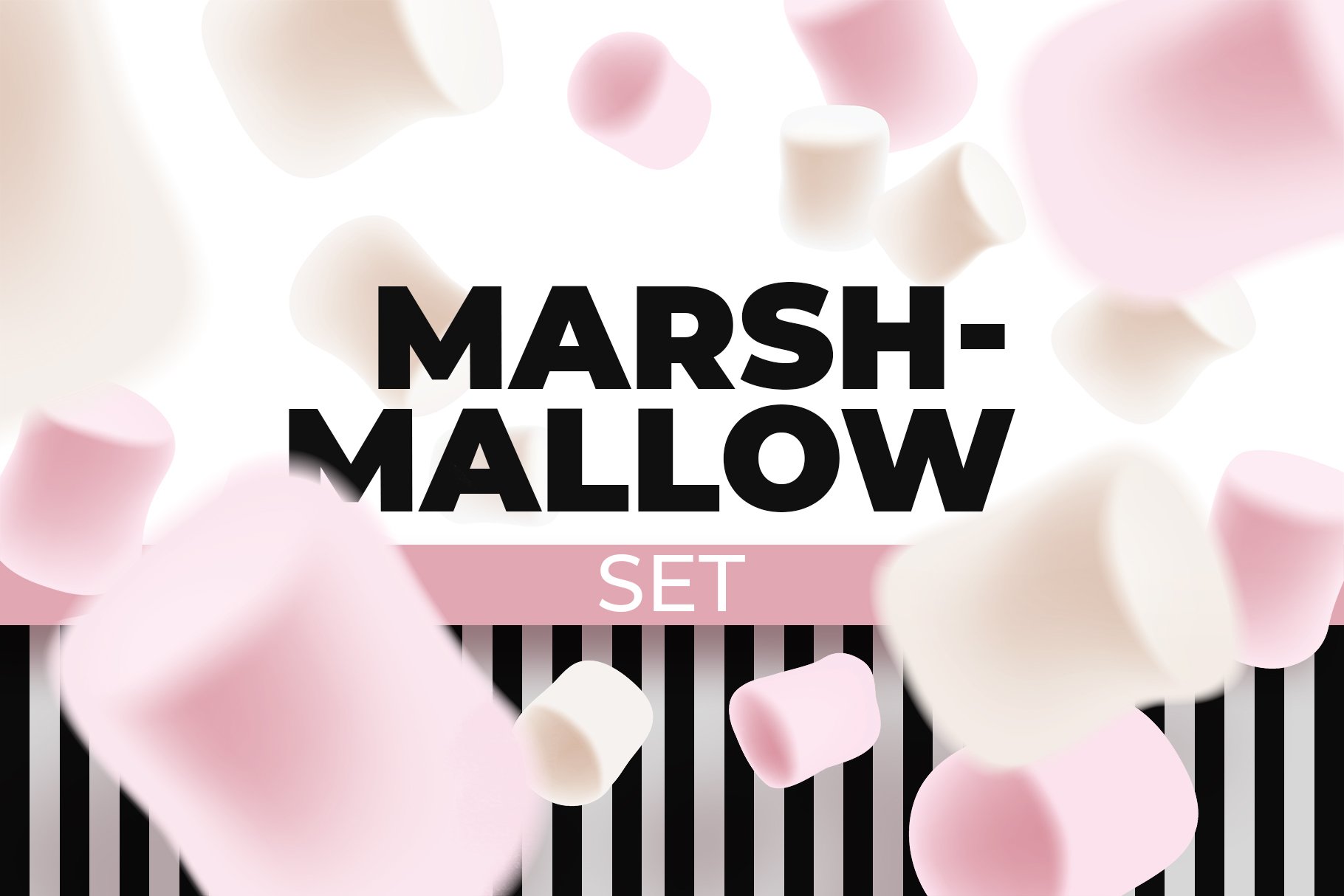 Realistic Marshmallow set cover image.