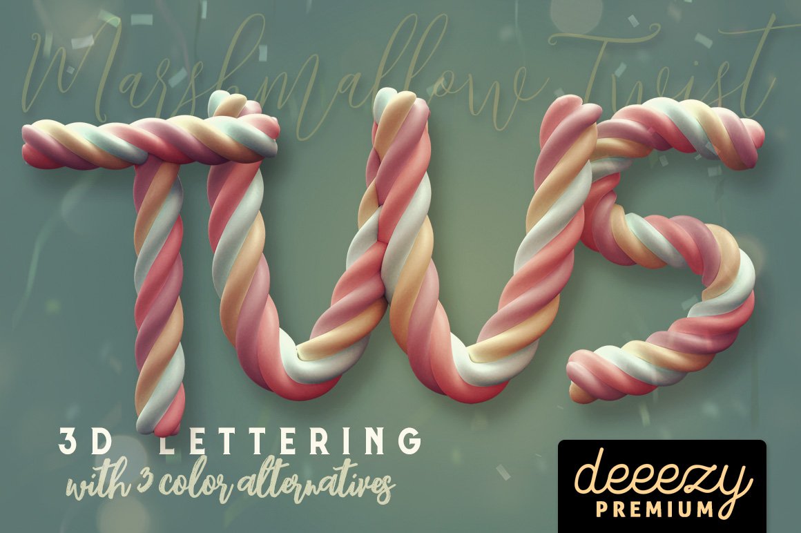 Marshmallow Twist - 3D Lettering cover image.