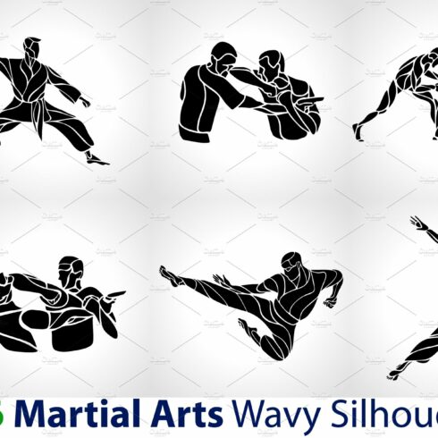 Martial Arts Karate MMA Silhouettes cover image.