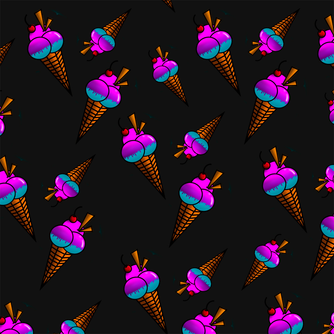 Ice cream pattern preview image.