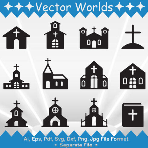 Church SVG Vector Design cover image.