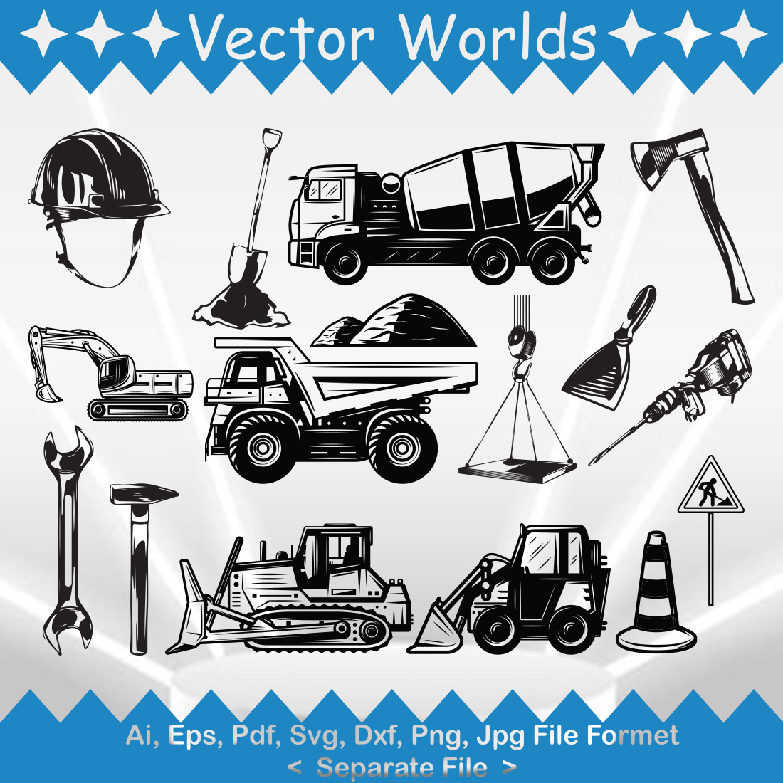 Constructions Elements SVG Vector Design preview image.
