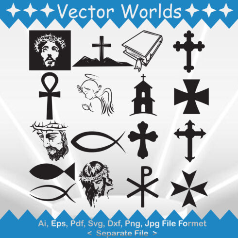 Christianity Religion SVG Vector Design cover image.