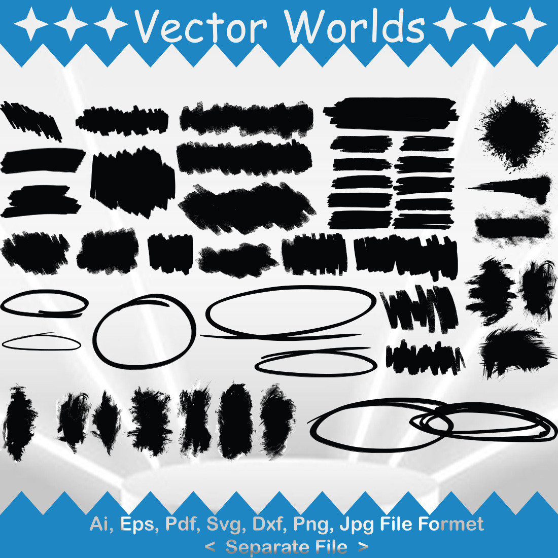 Brush Art SVG Vector Design preview image.