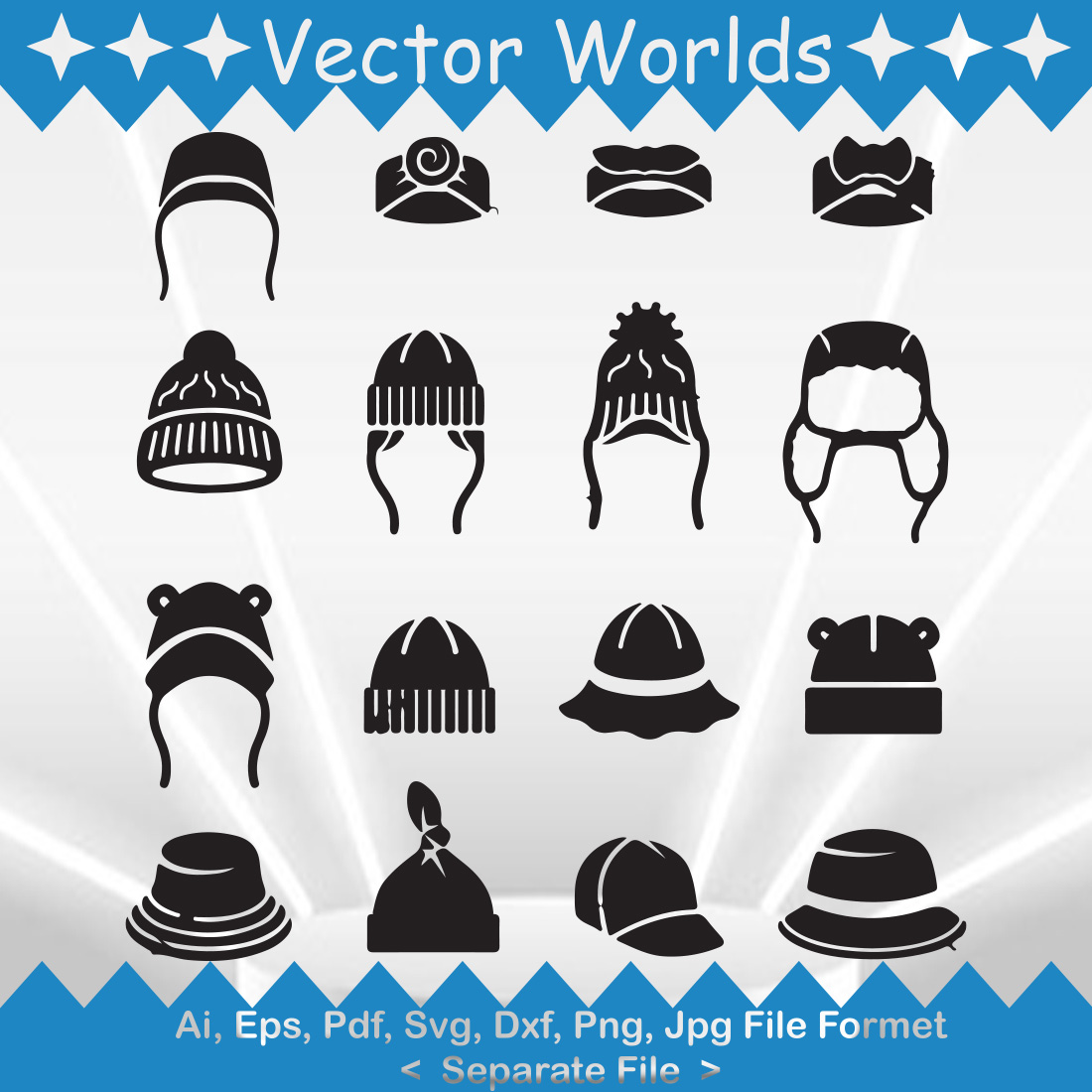 Baby Hats Cap SVG Vector Design preview image.