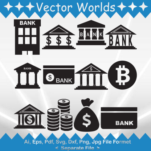 Bank SVG Vector Design cover image.