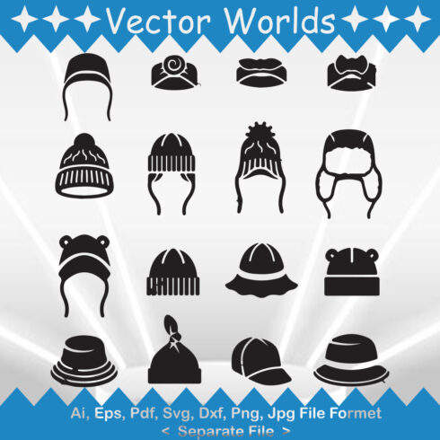Baby Hats Cap SVG Vector Design cover image.