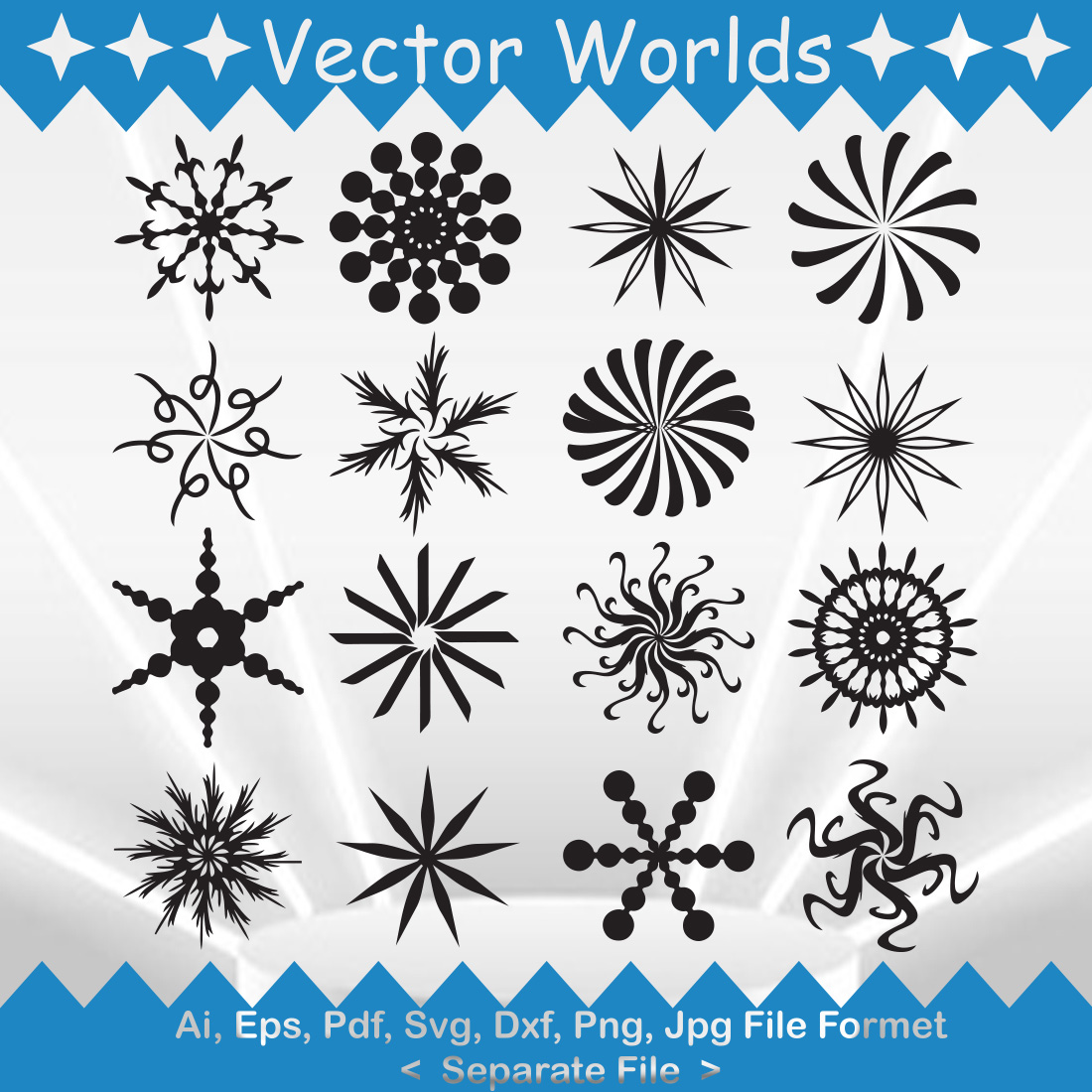 Abstract Stars SVG Vector Design cover image.