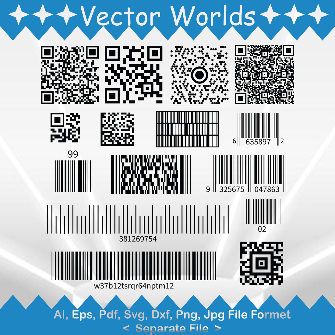 Barcode SVG Vector Design preview image.