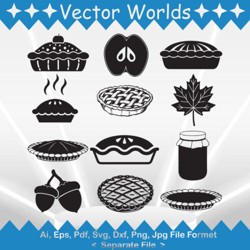 Apple Pie SVG Vector Design cover image.