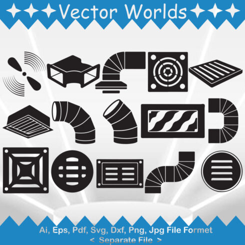 Air Duct SVG Vector Design cover image.