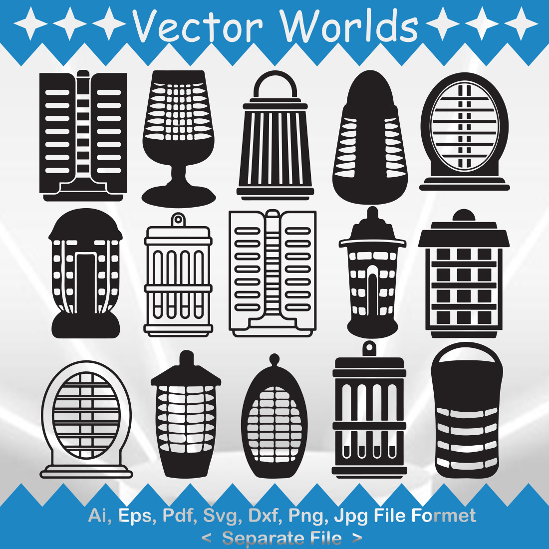 Bug Zapper SVG Vector Design preview image.