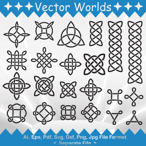 Celtic knot Symbol SVG Vector Design cover image.