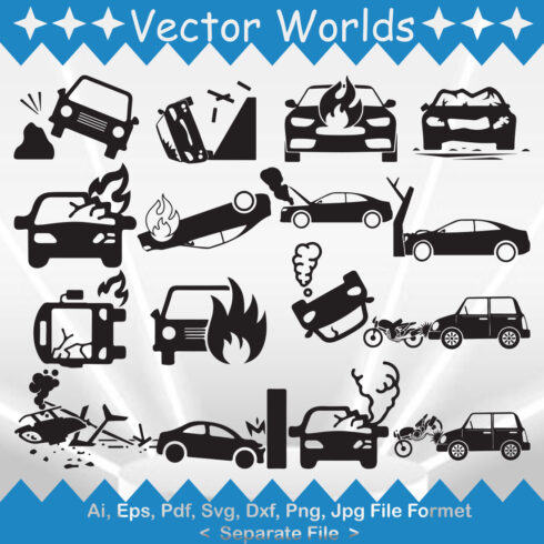 Accident SVG Vector Design cover image.