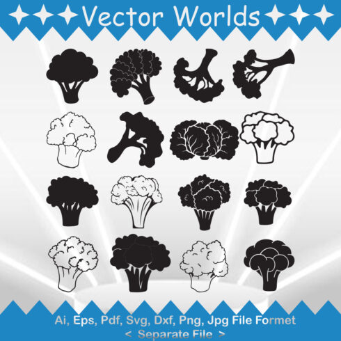 Broccoli SVG Vector Design cover image.