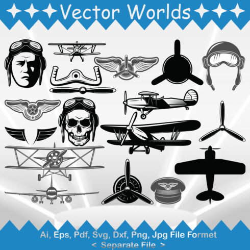 Aircraft Element SVG Vector Design cover image.