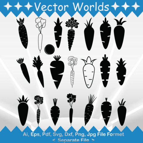 Carrot SVG Vector Design cover image.