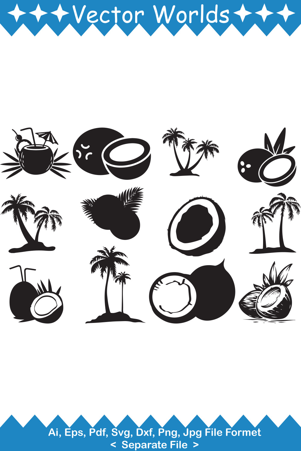 Coconut Bra SVG File Print Art SVG and Print Art at