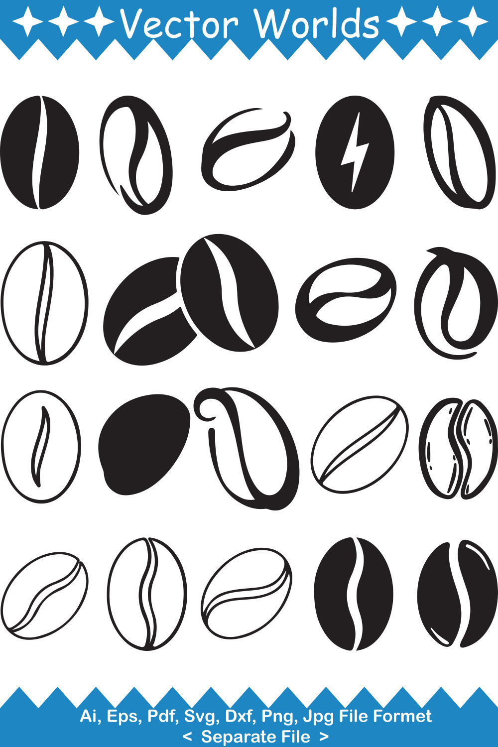 Beans SVG Vector Design pinterest preview image.