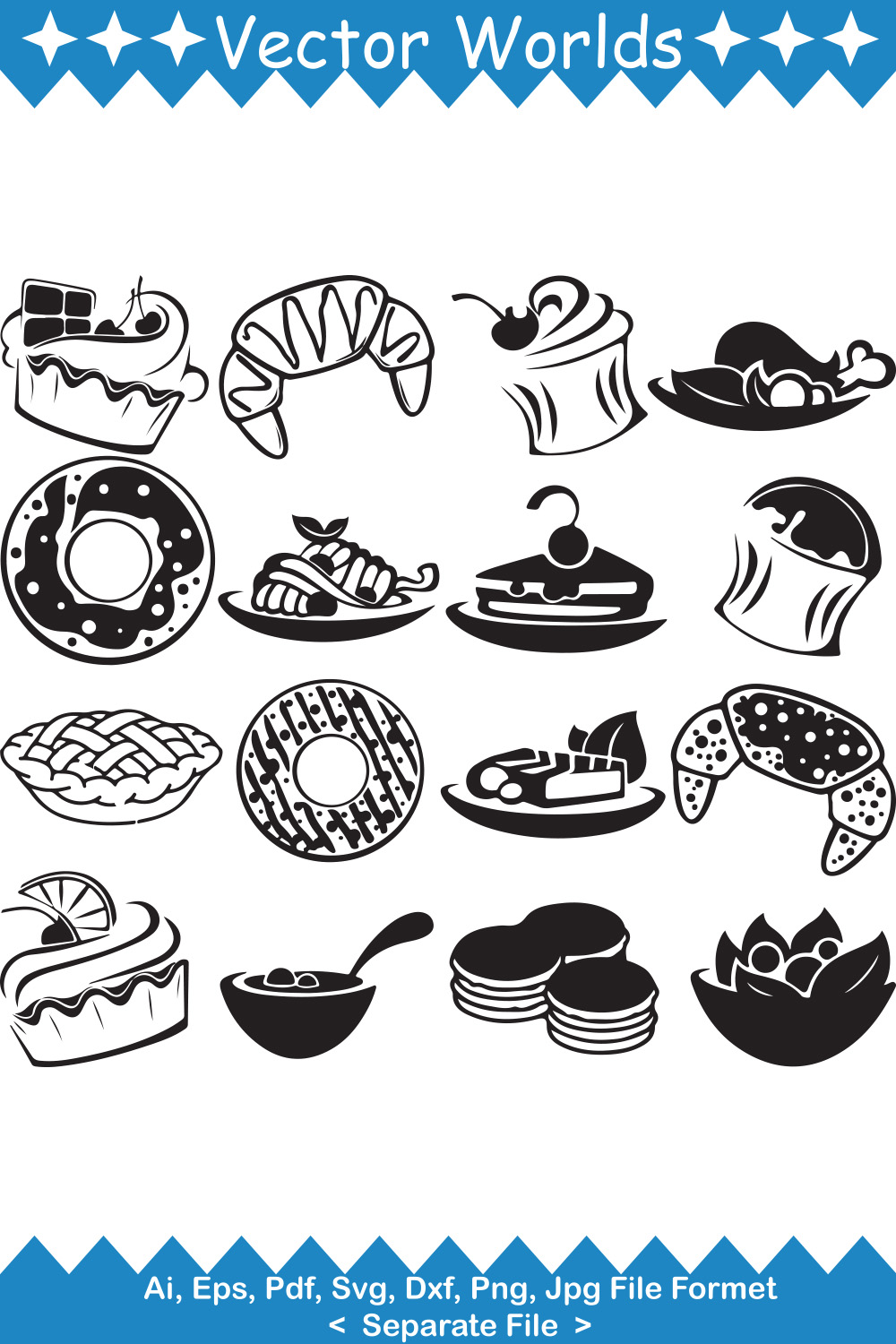 Bakery SVG Vector Design pinterest preview image.