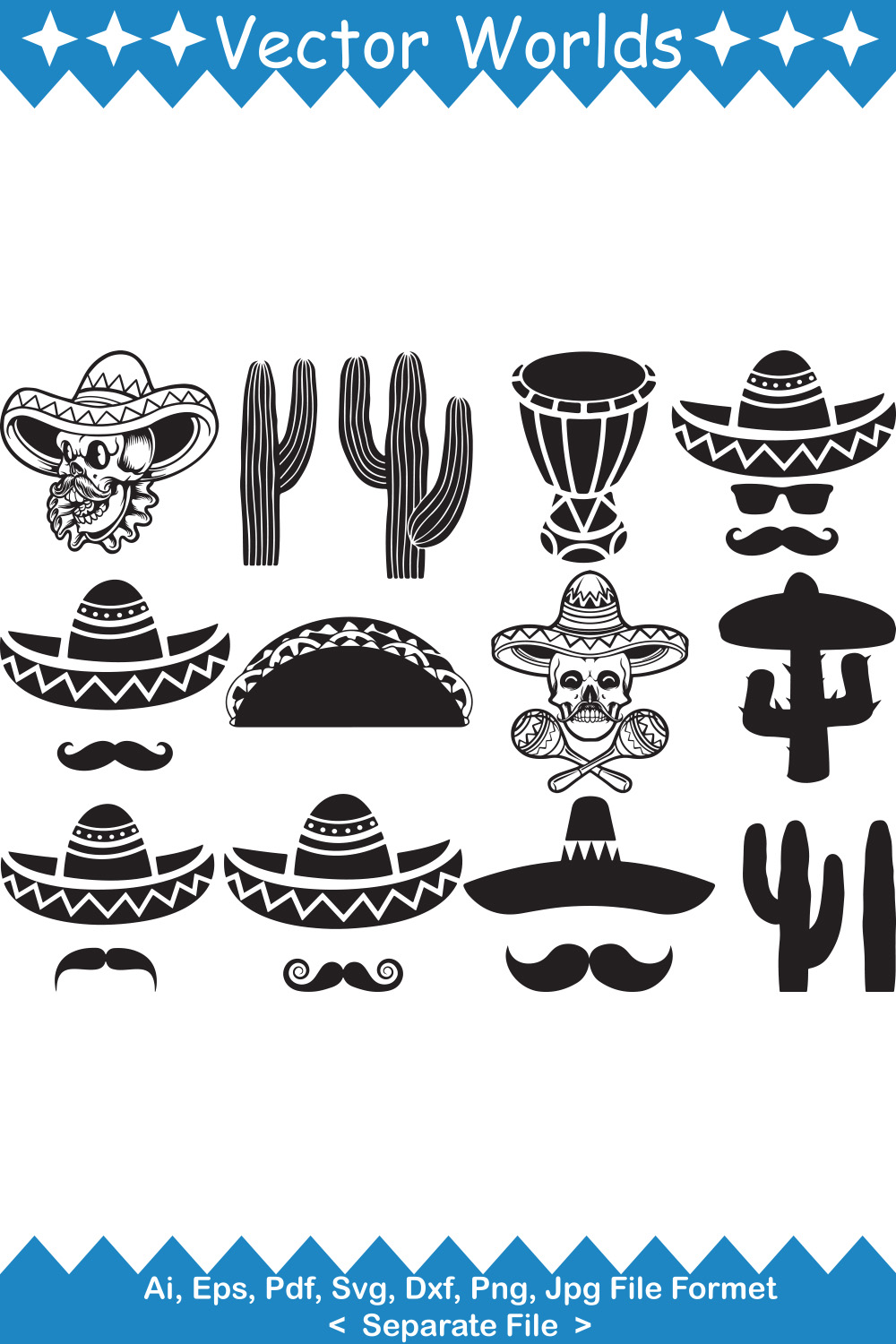 Cinco De Mayo SVG Vector Design pinterest preview image.