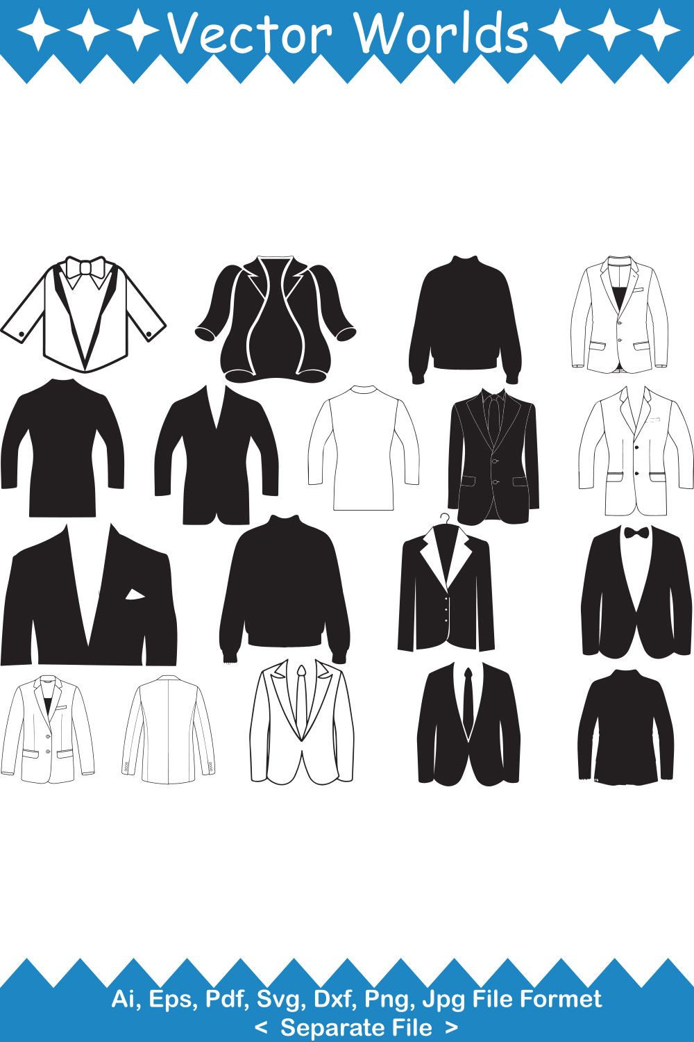 Blazer SVG Vector Design pinterest preview image.