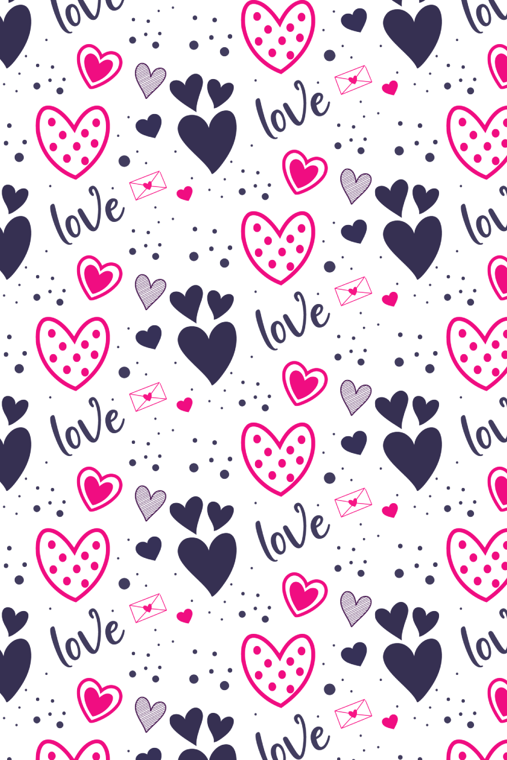 vector hand drawn valentines day pattern collection pinterest preview image.