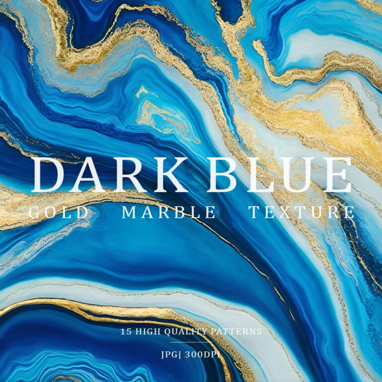 Dark Blue Gold Marble Textures - MasterBundles