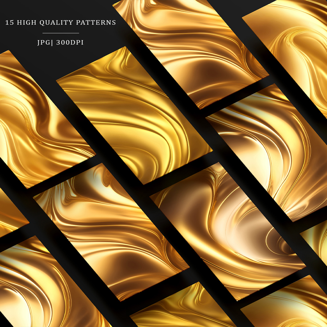 Liquid Gold Background Textures preview image.