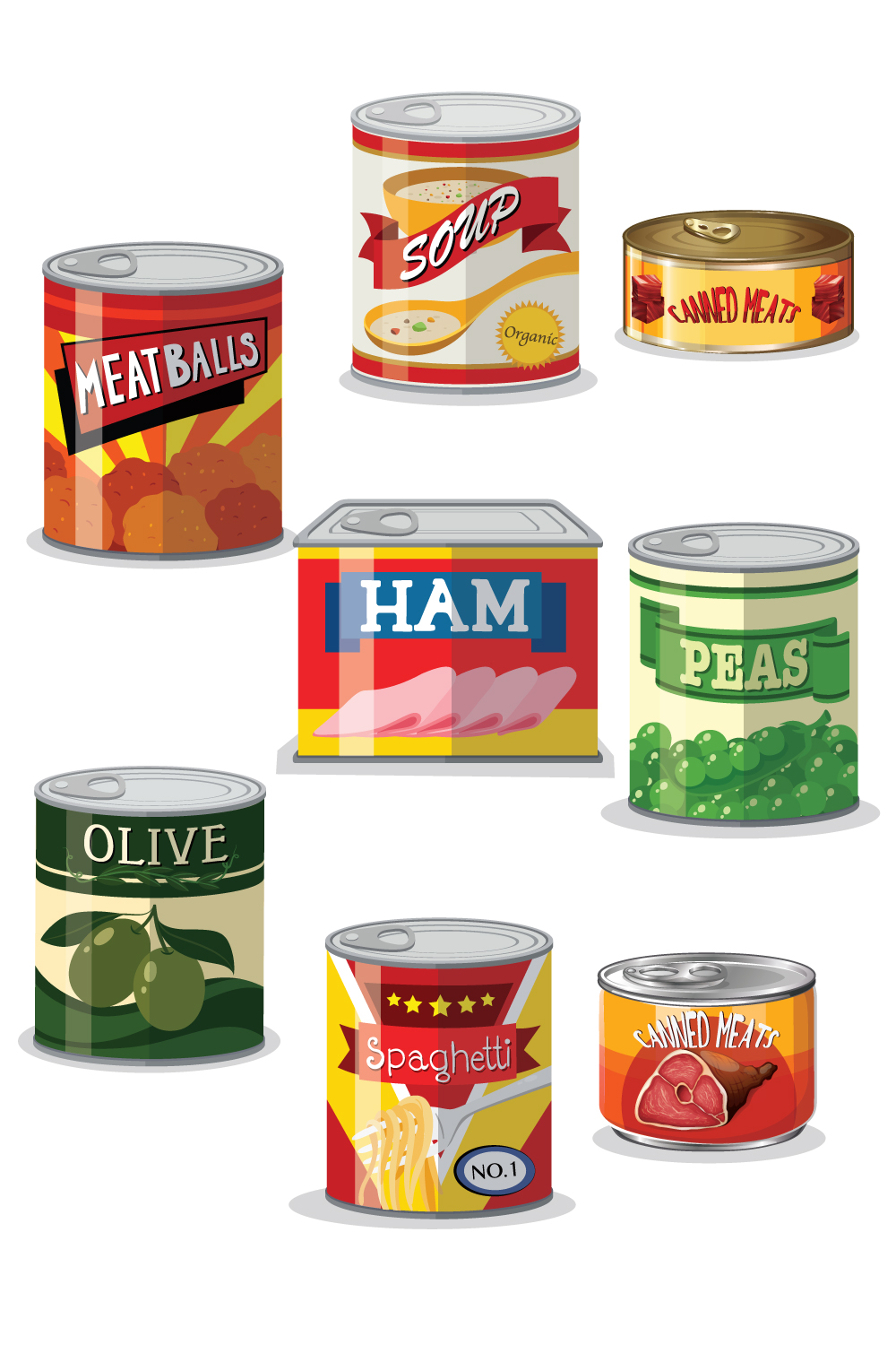 Tin can coloring label mockup EPS file pinterest preview image.