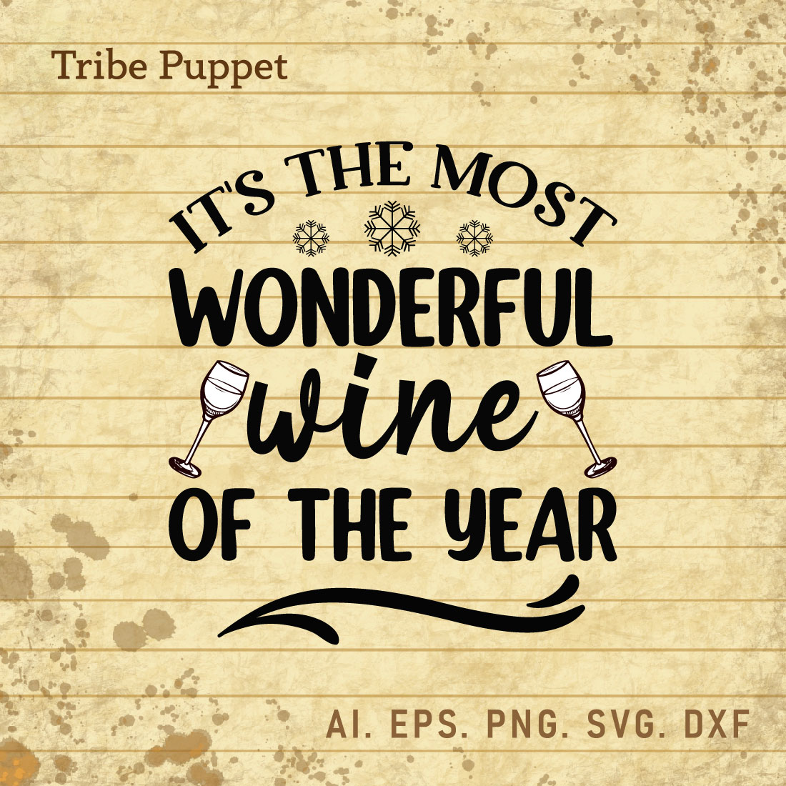 Wine Typography SVG cover image.