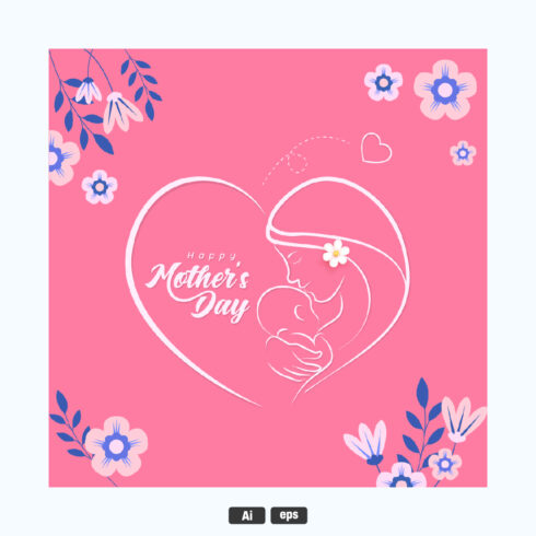 Mother's Days social media banner cover image.