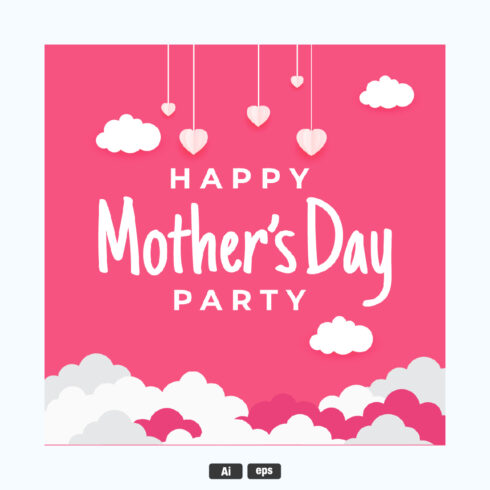 Mother's Days social media banner cover image.