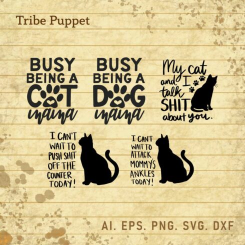 Cat Typography Vector cover image.