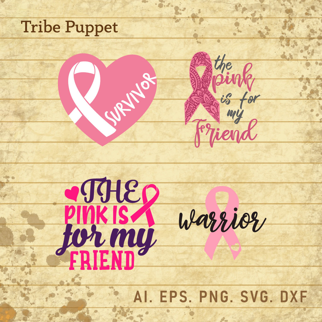 Breast Cancer Typo Bundle cover image.