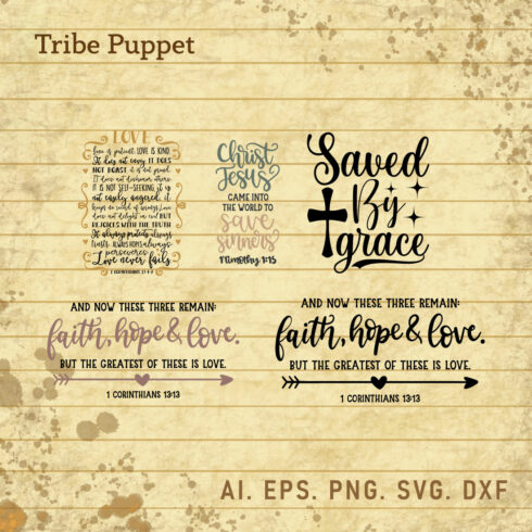 Christian Typography bundle cover image.