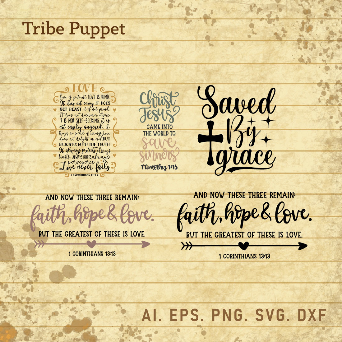 Christian Typography bundle cover image.